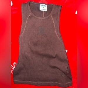 Gymshark Chocolate Ribbed Top
